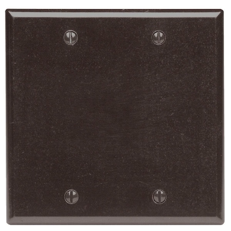 Leviton 2-Gang Standard Thermoset Blank Wall Plate, Brown 001-85025